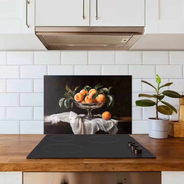 Kitchen splashback for hob - Still Life - Peaches - Vintage — 3