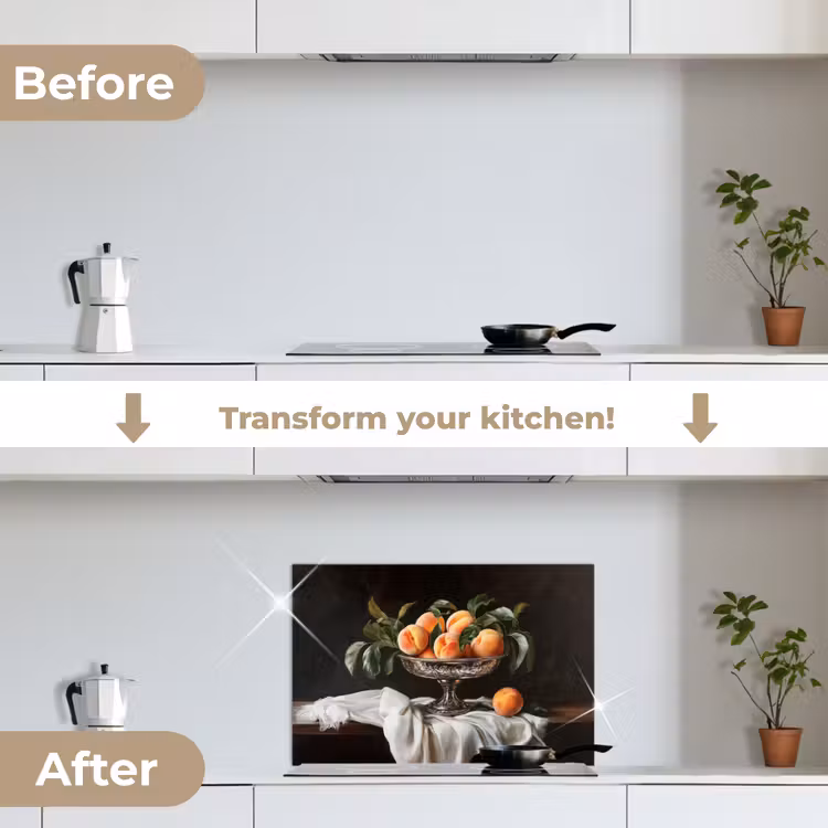 Kitchen splashback for hob - Still Life - Peaches - Vintage — 7