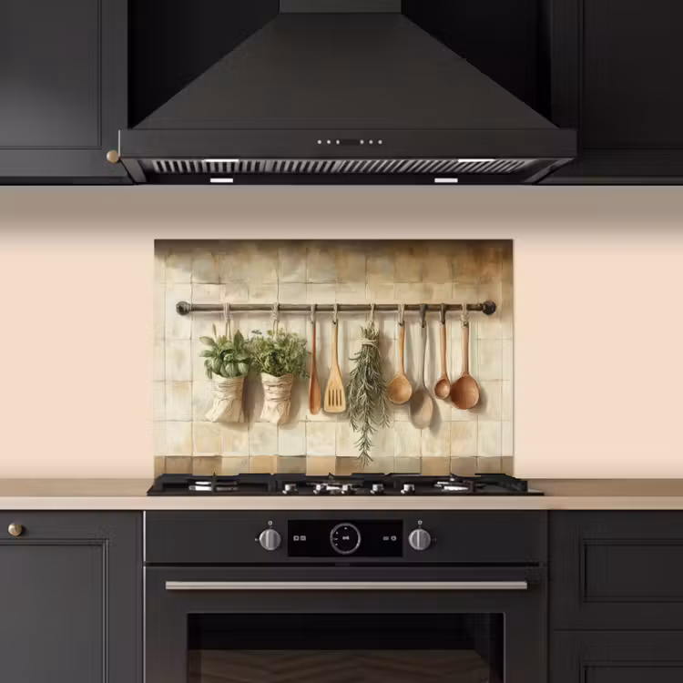 Kitchen splashback for hob - Wood - Kitchenware - Still Life - Tiles — 5
