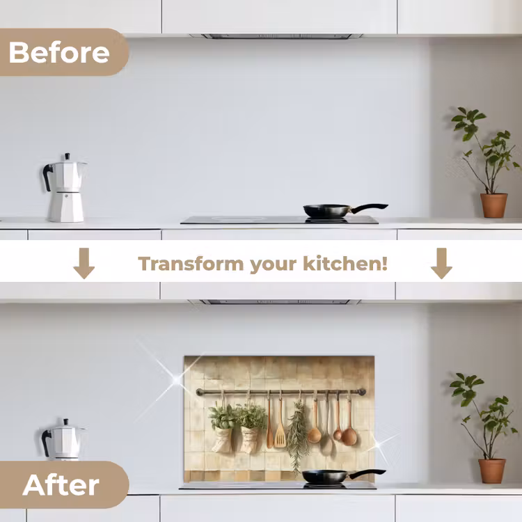 Kitchen splashback for hob - Wood - Kitchenware - Still Life - Tiles — 7