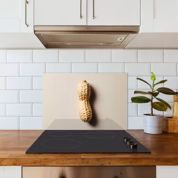 Kitchen splashback for hob - Peanut - Raw - Beige — 3