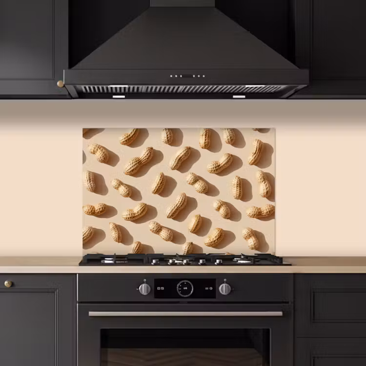 Kitchen splashback for hob - Peanuts - Pattern - Beige — 5