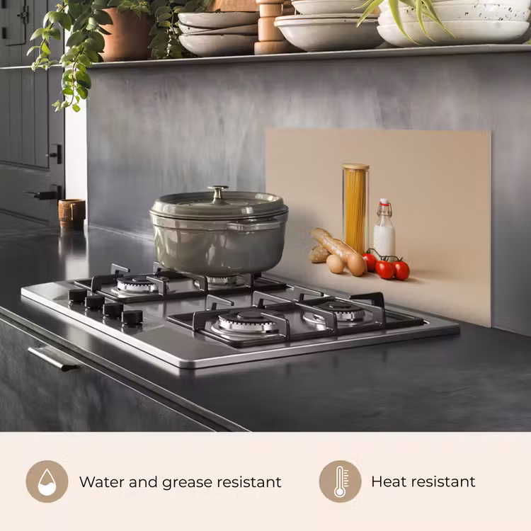Kitchen splashback for hob - Spaghetti - Milk - Tomatoes - Eggs - Bread — 2