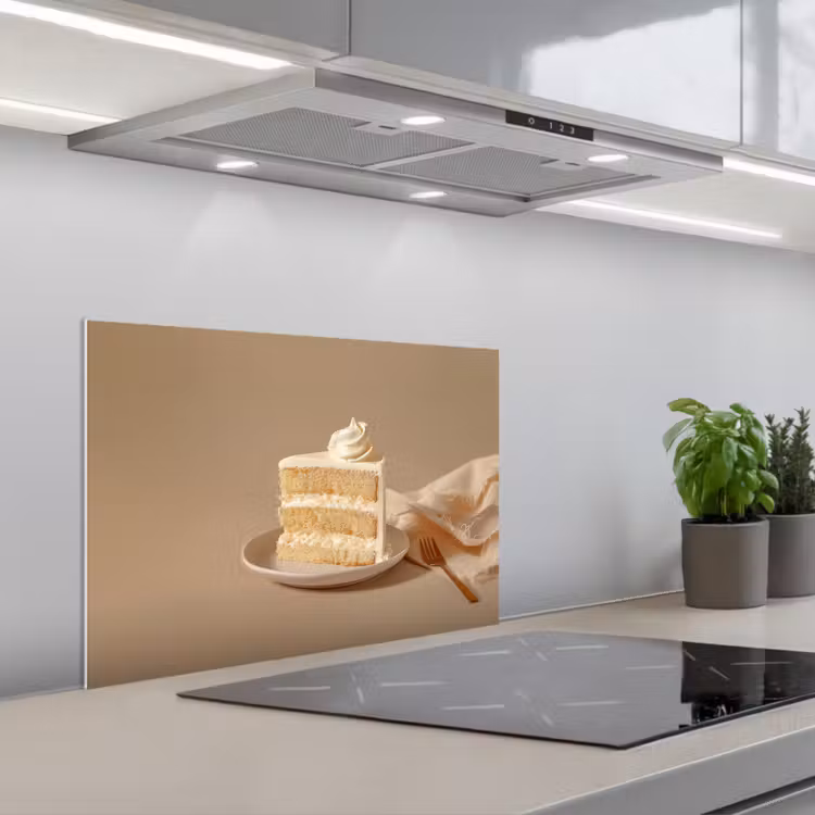 Kitchen splashback for hob - Vanilla cake - Cake - Creamy — 1