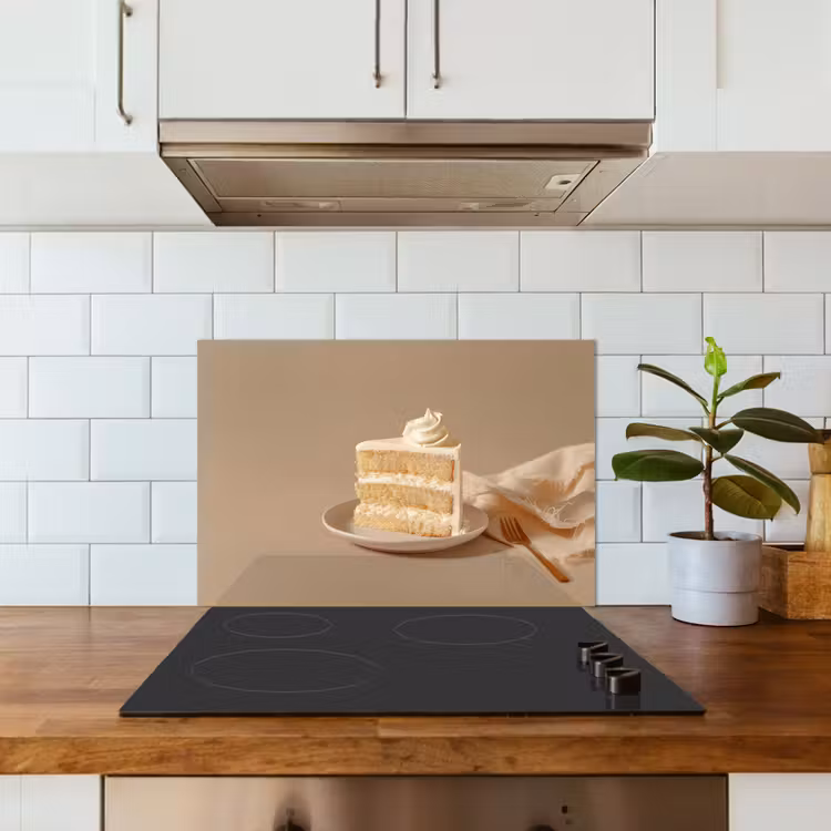 Kitchen splashback for hob - Vanilla cake - Cake - Creamy — 3
