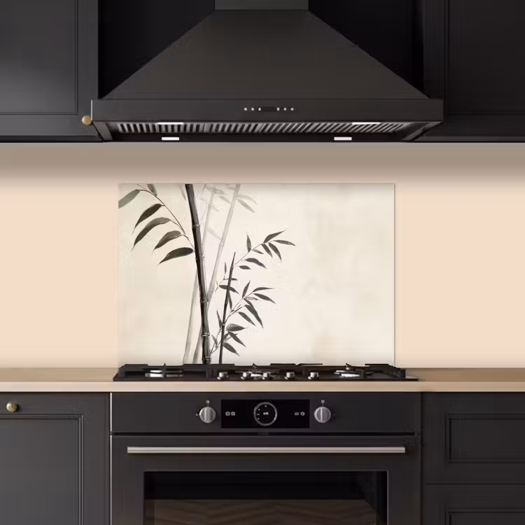 Kitchen splashback for hob - Japandi - Bamboo - Beige — 5