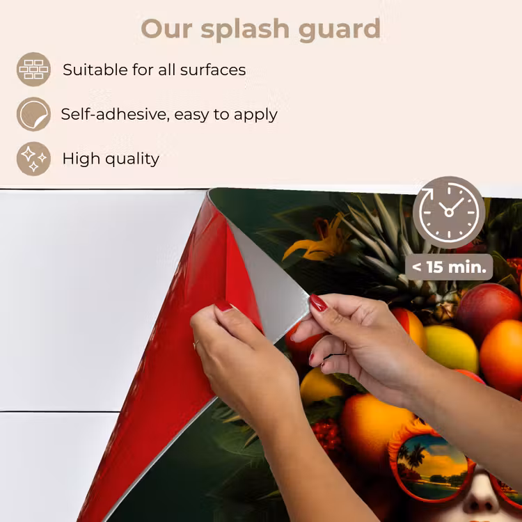 Kitchen splashback for hob - Woman - Fruits - Papaya - Pineapple — 4