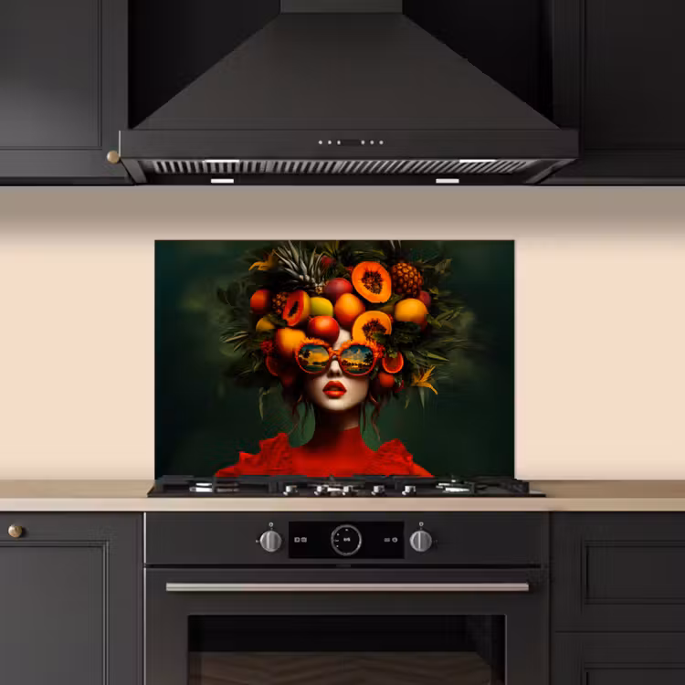 Kitchen splashback for hob - Woman - Fruits - Papaya - Pineapple — 5