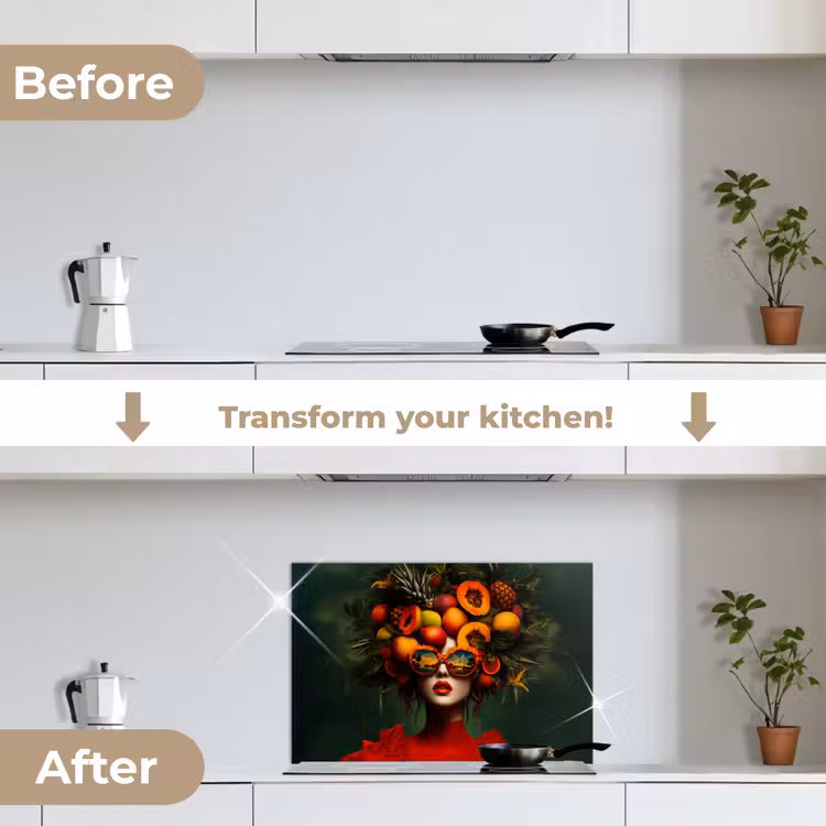 Kitchen splashback for hob - Woman - Fruits - Papaya - Pineapple — 7