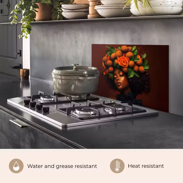 Kitchen splashback for hob - Woman - lychee - exotic — 2