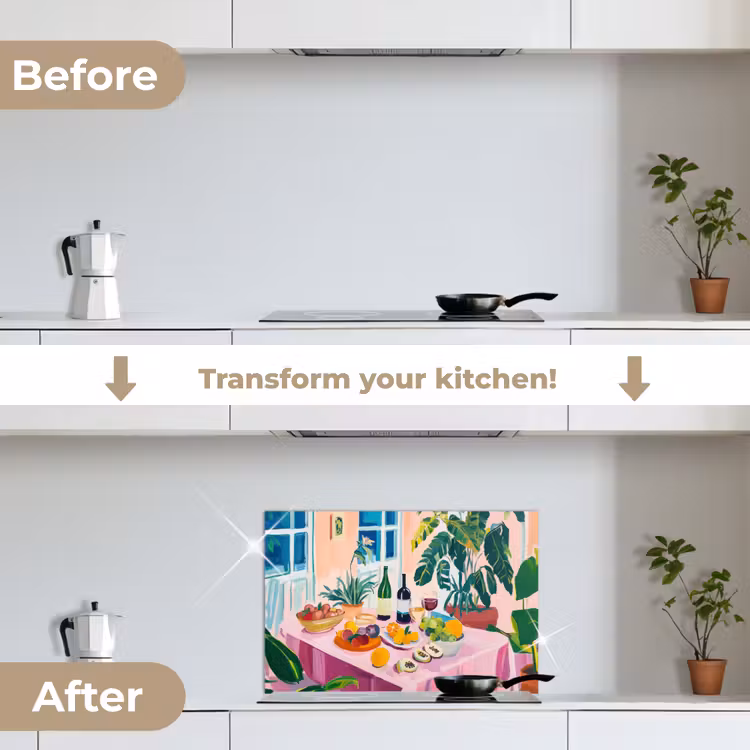 Kitchen splashback for hob - Table - Wine - Fruit — 7