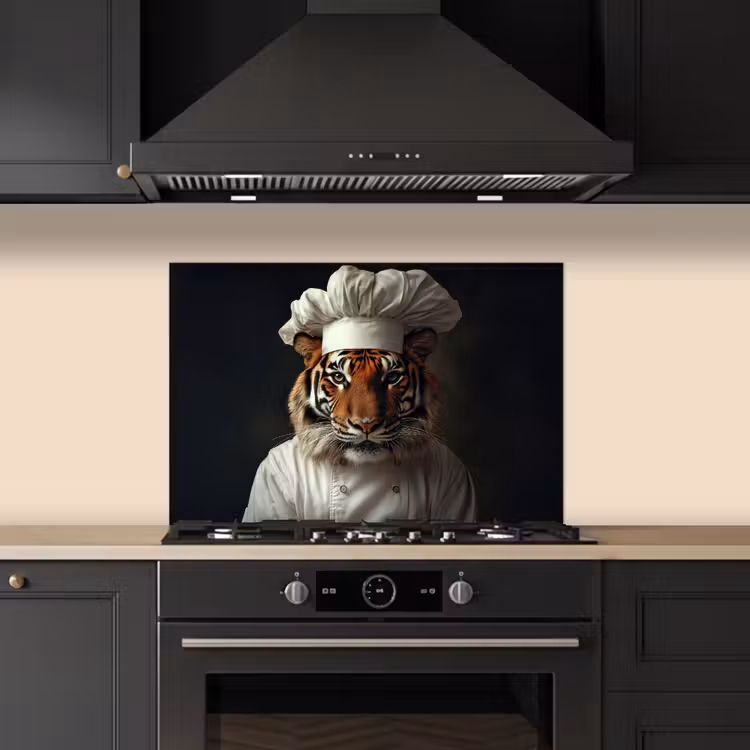 Kitchen splashback for hob - Tiger - Chef's Clothing - Brown — 5