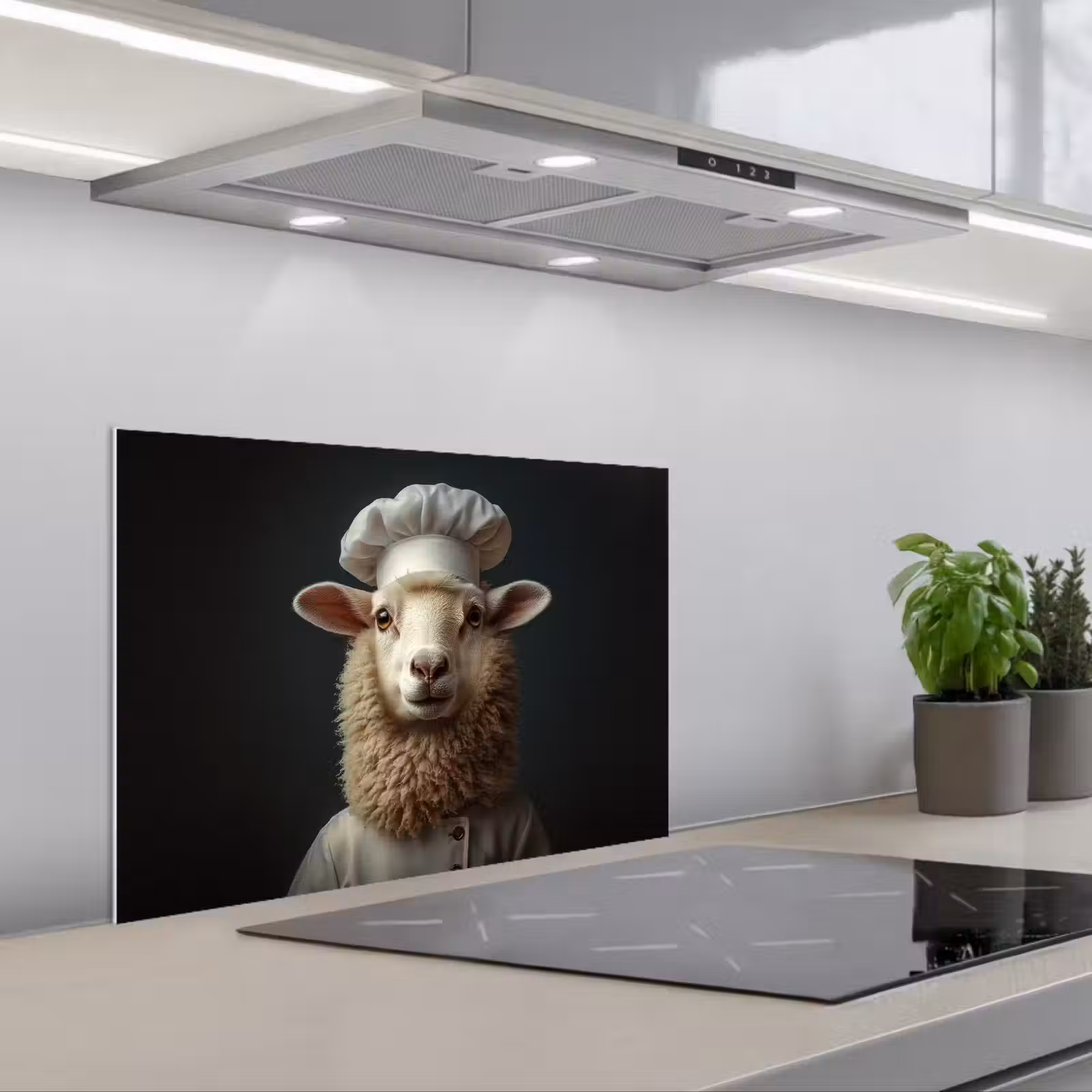 Kitchen splashback for hob - Sheep - Wool - Cook — 1