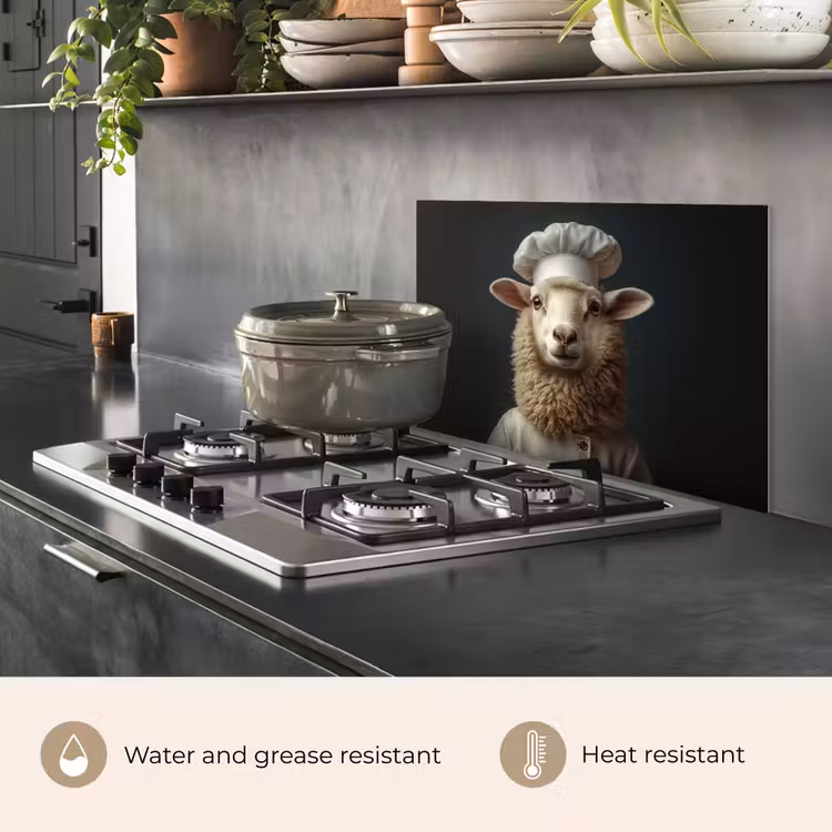 Kitchen splashback for hob - Sheep - Wool - Cook — 2