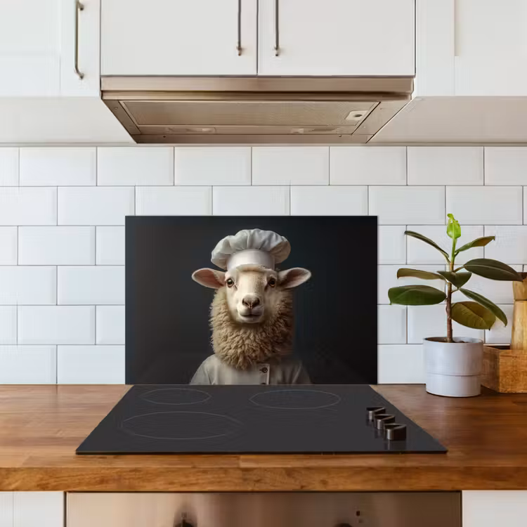 Kitchen splashback for hob - Sheep - Wool - Cook — 3