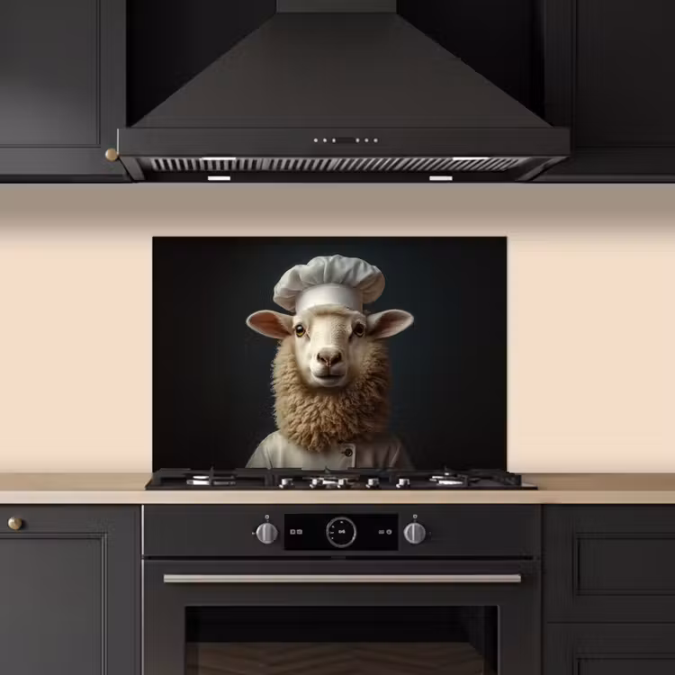 Kitchen splashback for hob - Sheep - Wool - Cook — 5