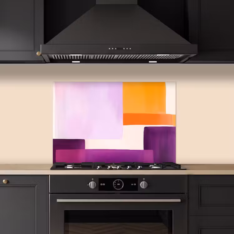 Kitchen splashback for hob - Planes - Abstract - Rectangular - Orange — 5