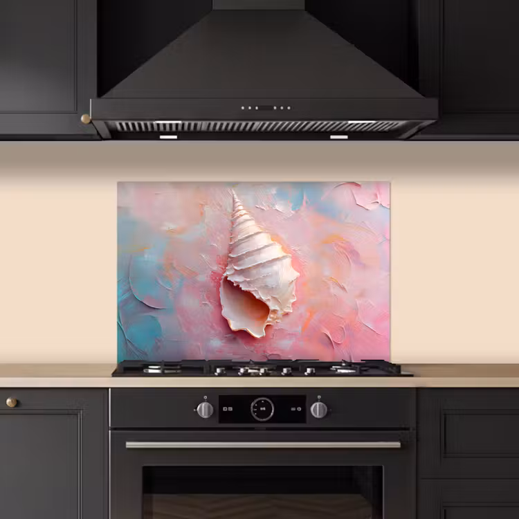 Kitchen splashback for hob - Shell - Pastel - Pink — 5