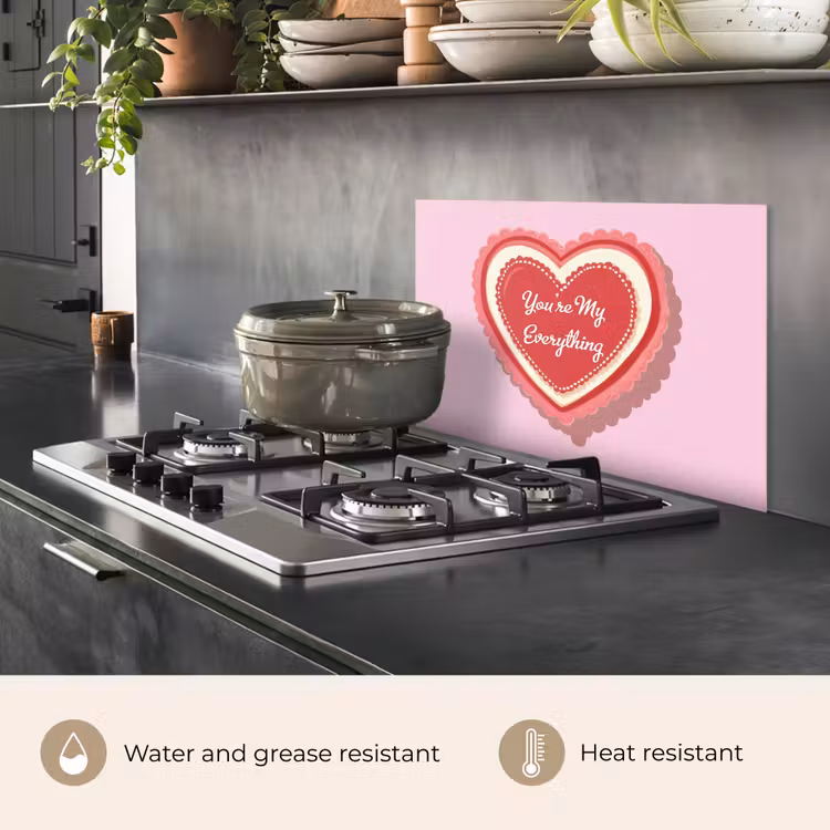 Kitchen splashback for hob - Love - Heart - Valentine — 2