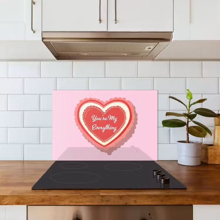 Kitchen splashback for hob - Love - Heart - Valentine — 3