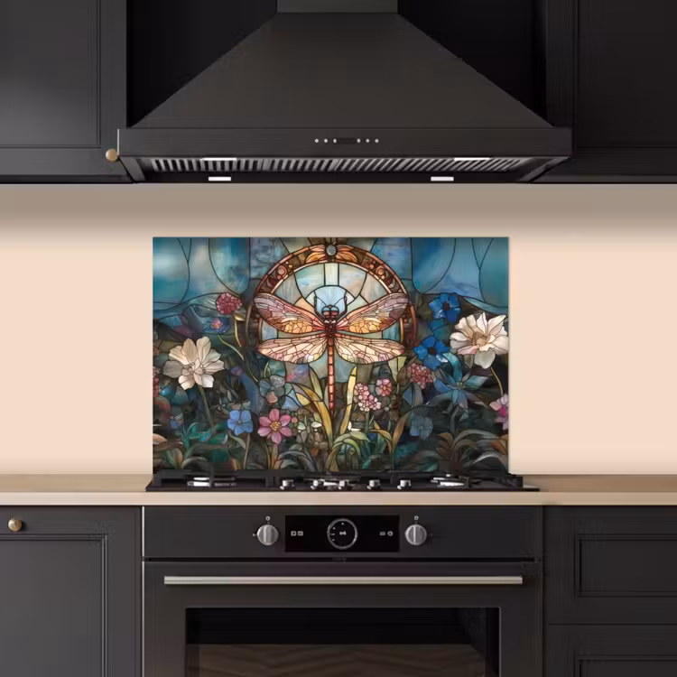 Kitchen splashback for hob - Libelle - Mosaic - Flowers - Colorful — 5