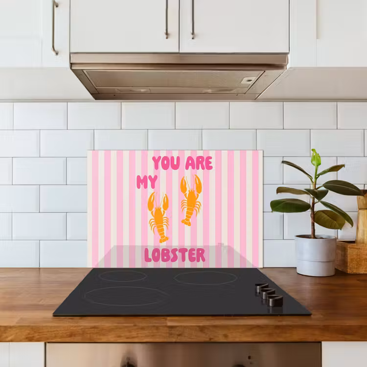 Kitchen splashback for hob - Lobster - Love - Valentine — 3
