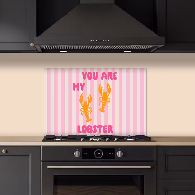 Kitchen splashback for hob - Lobster - Love - Valentine — 5