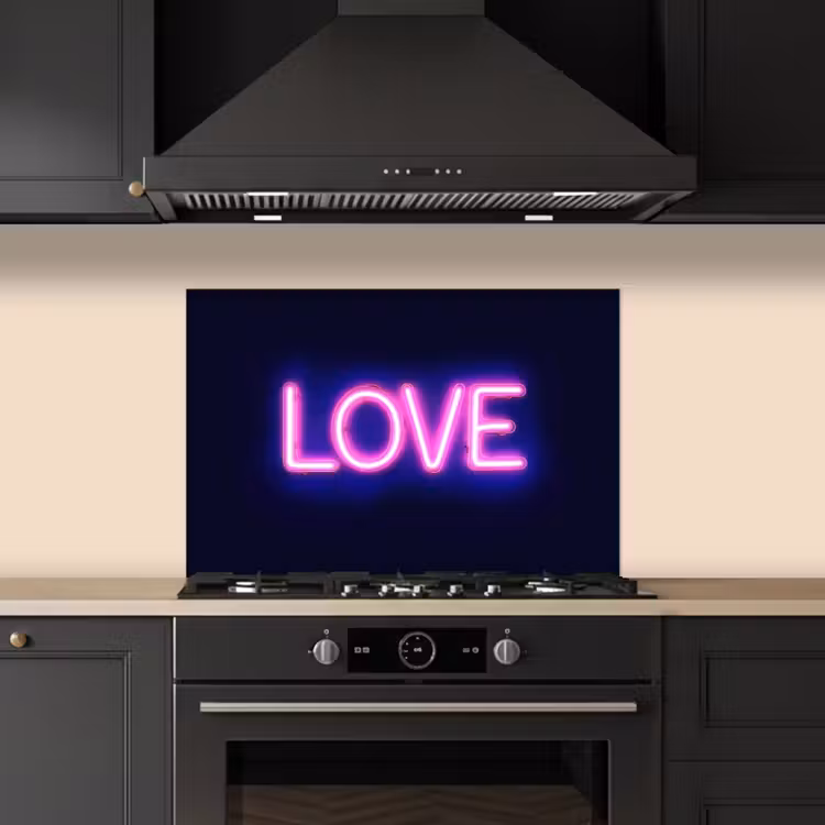 Kitchen splashback for hob - Neon - Love - Valentine — 5