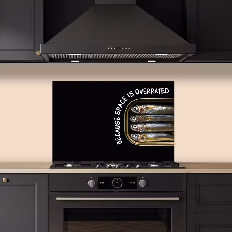 Kitchen splashback for hob - Sardines - Text - Fish - Canned — 5