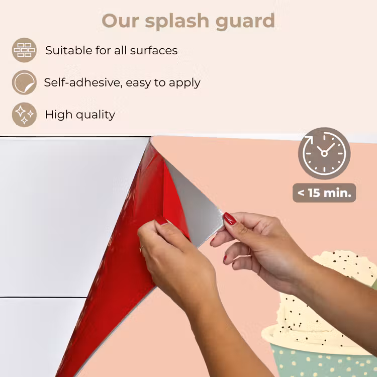 Kitchen splashback for hob - Tray - Ice cream - Strawberry - Pink — 4