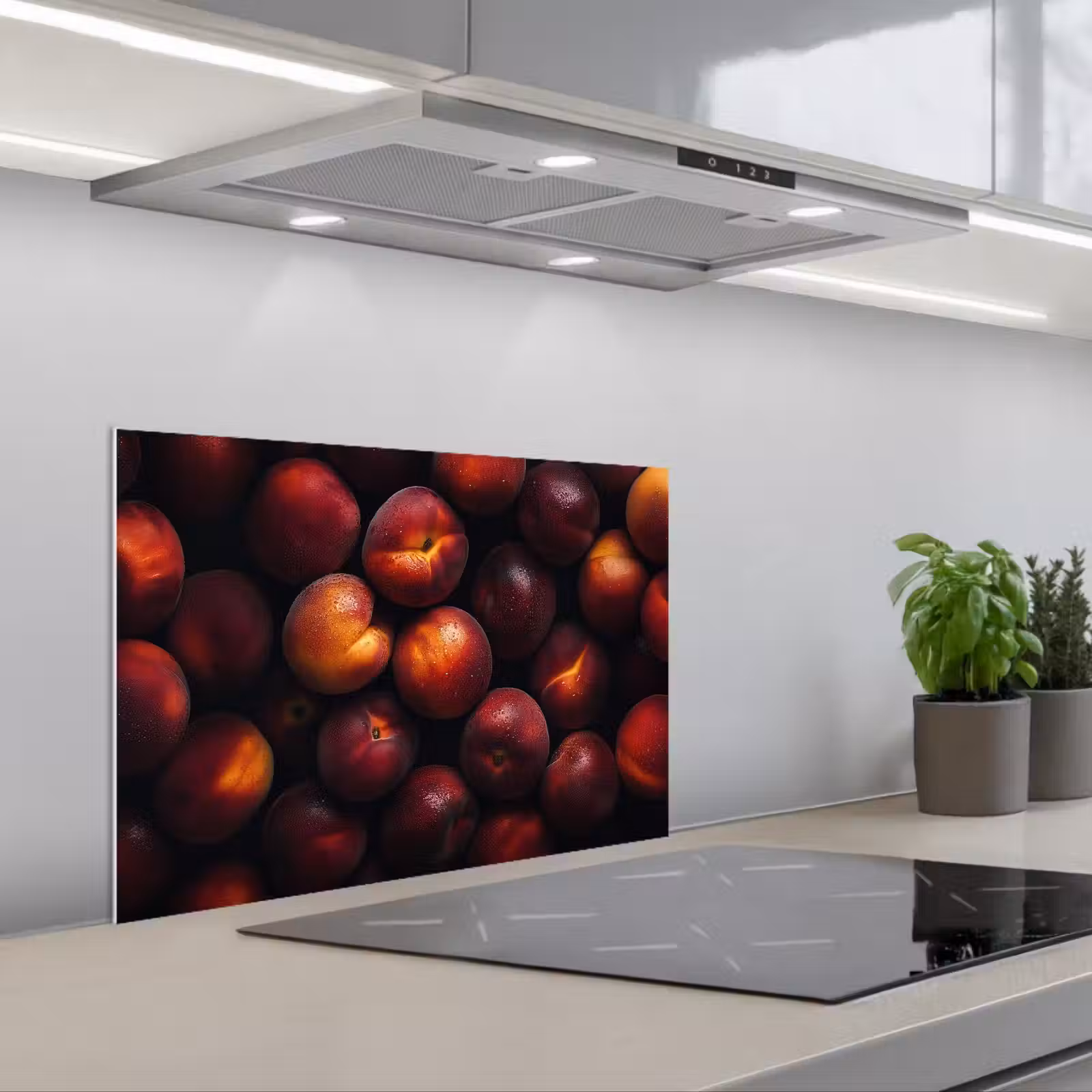 Kitchen splashback for hob - Fruit - Close up - Nectarines — 1