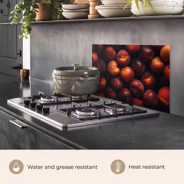 Kitchen splashback for hob - Fruit - Close up - Nectarines — 2