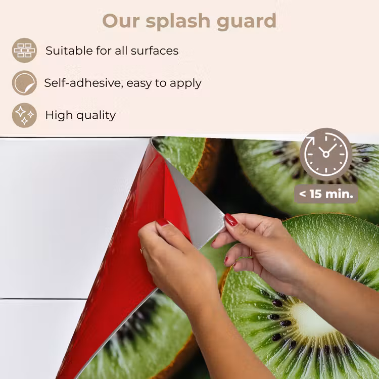 Kitchen splashback for hob - Kiwi - Fruit - Green — 4