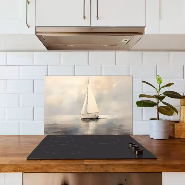 Kitchen splashback for hob - Sailing ship - Sea - Cloudy — 3