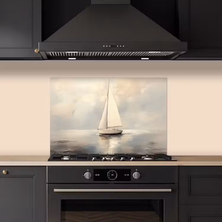 Kitchen splashback for hob - Sailing ship - Sea - Cloudy — 5