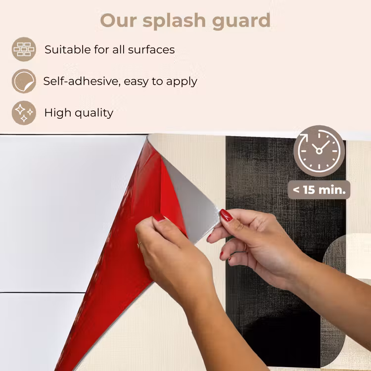 Kitchen splashback for hob - Modern - Square - Shapes — 4