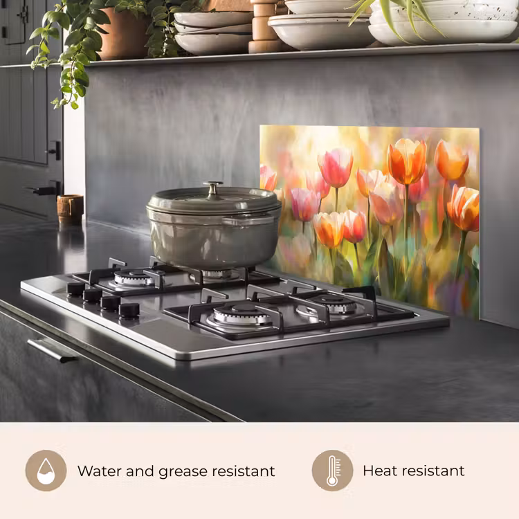 Kitchen splashback for hob - Tulips - Fairytale - Colorful — 2