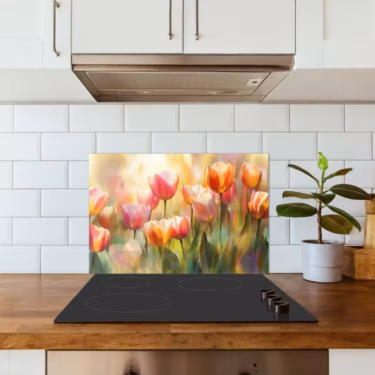 Kitchen splashback for hob - Tulips - Fairytale - Colorful — 3