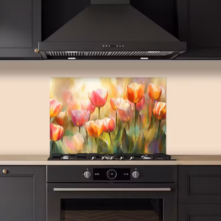 Kitchen splashback for hob - Tulips - Fairytale - Colorful — 5