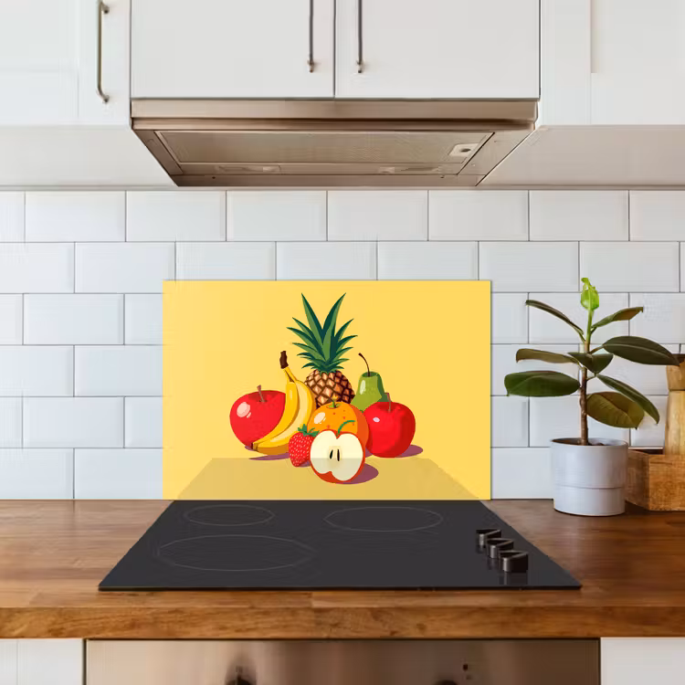 Kitchen splashback for hob - Fruit - Illustration - Colorful — 3