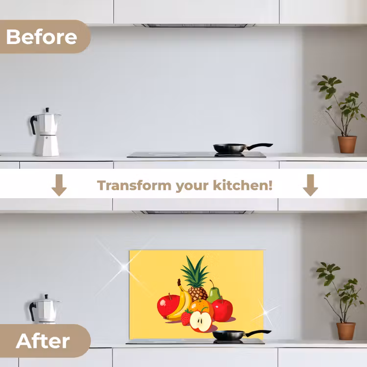 Kitchen splashback for hob - Fruit - Illustration - Colorful — 7