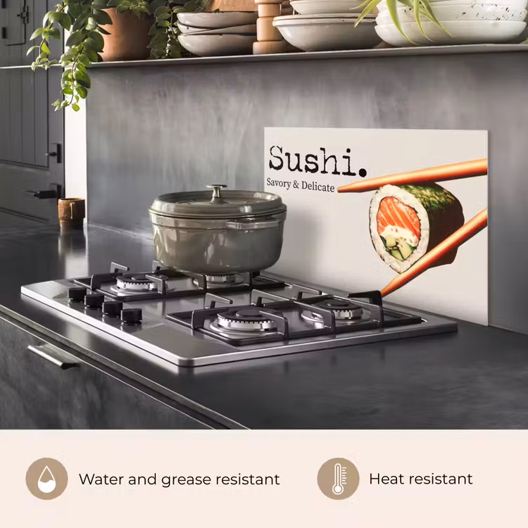 Kitchen splashback for hob - Sushi - Salmon - Rice - Japanese — 2