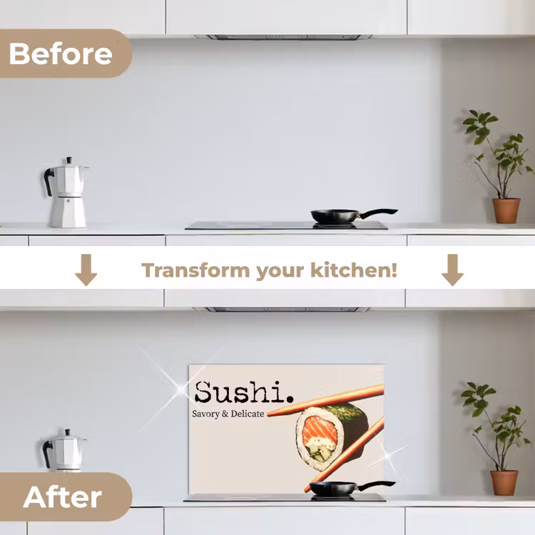Kitchen splashback for hob - Sushi - Salmon - Rice - Japanese — 7