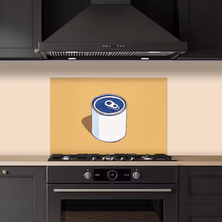 Kitchen splashback for hob - Tin - Minimalist - Blue - Illustration — 5
