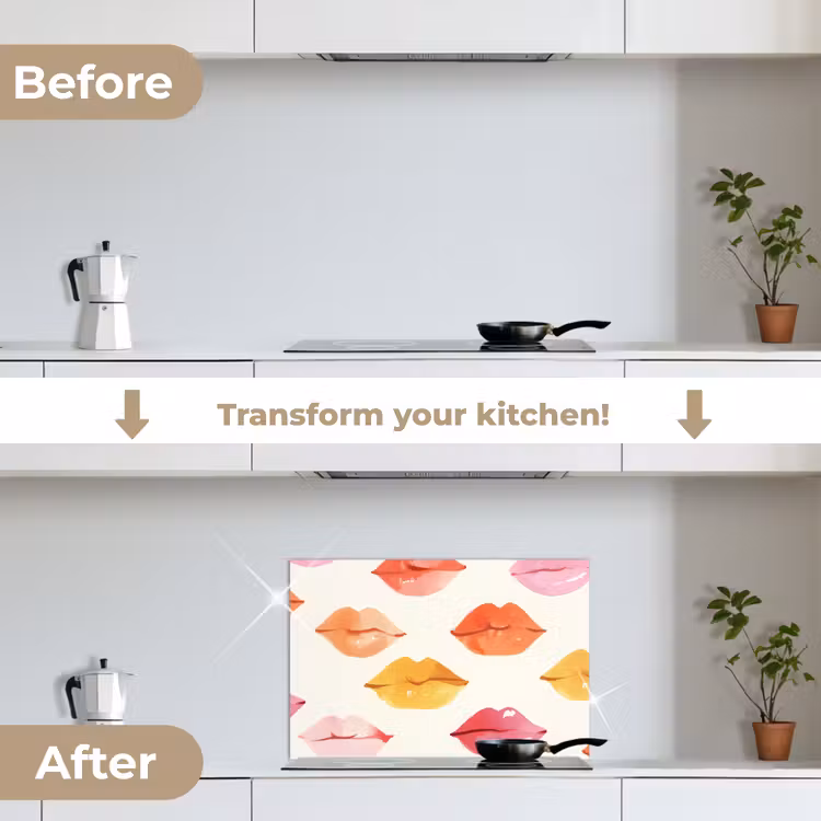Kitchen splashback for hob - Lips - Colorful - Glossy — 7