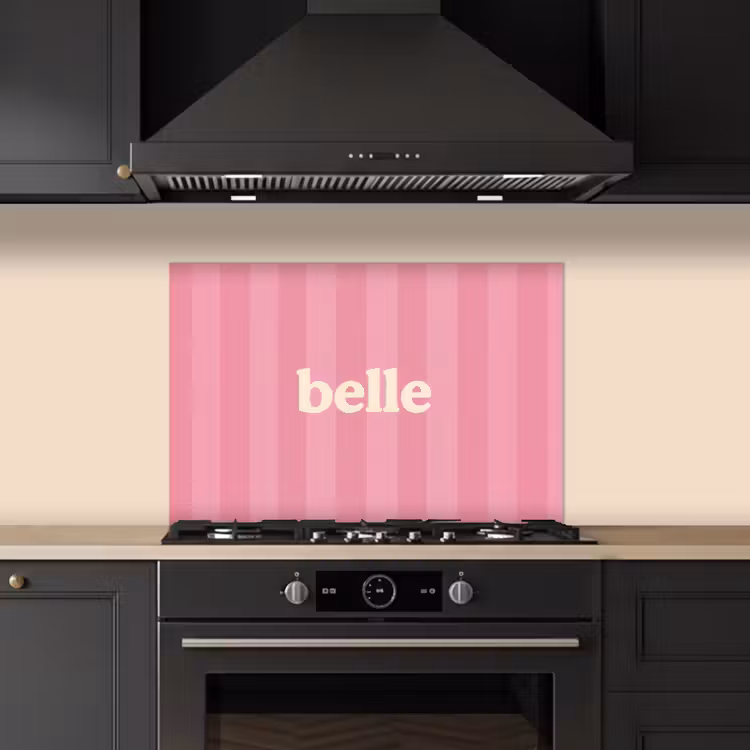 Kitchen splashback for hob - Pink - Striped - Belle — 5
