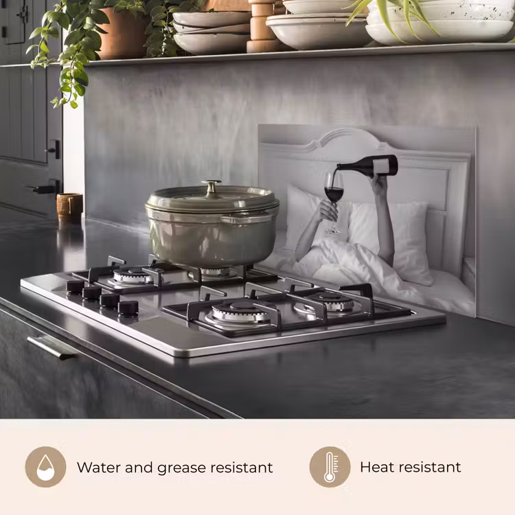 Kitchen splashback for hob - Sheets - Arms - Wine - Glass — 2
