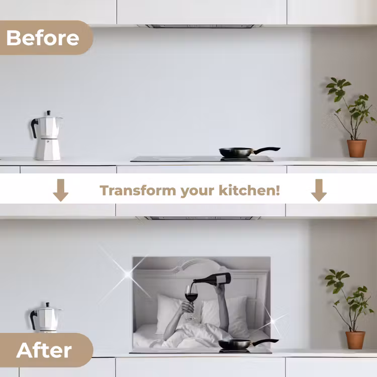 Kitchen splashback for hob - Sheets - Arms - Wine - Glass — 7