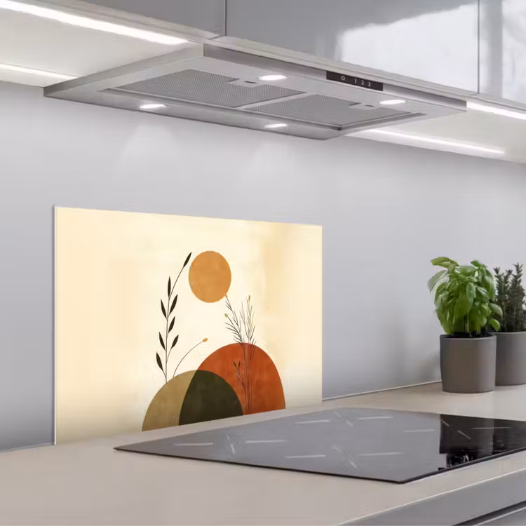 Kitchen splashback for hob - Plants - Abstract - Shapes — 1