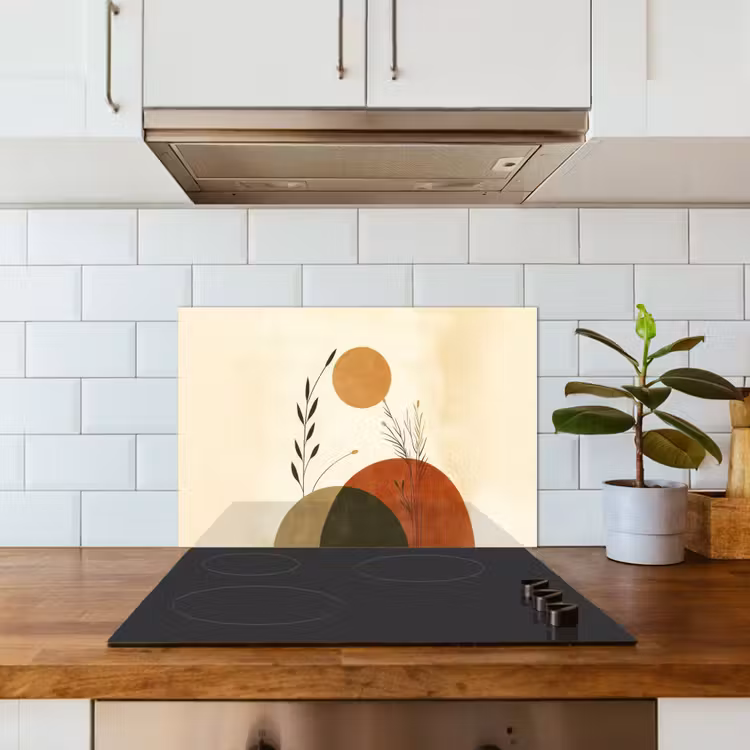 Kitchen splashback for hob - Plants - Abstract - Shapes — 3